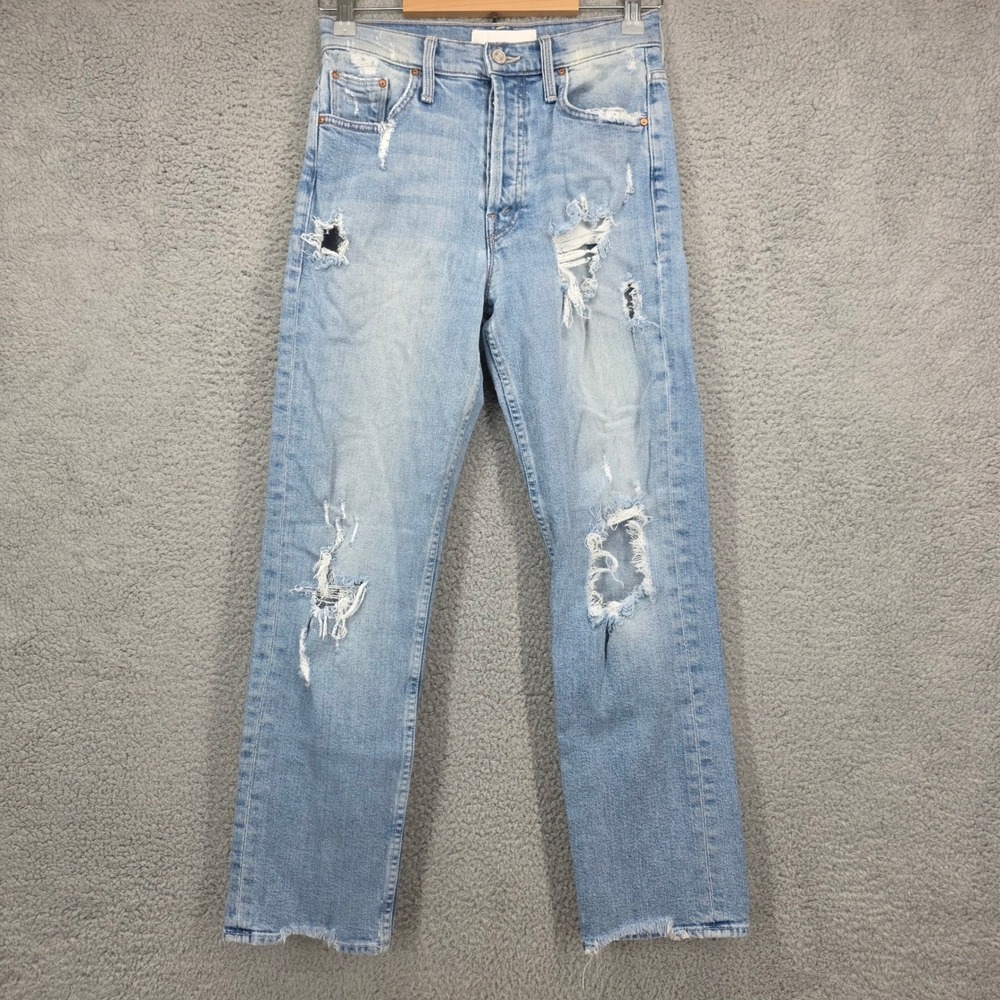 MOTHER The Tomcat Ankle Jeans Women's Size 25 Distressed Light Wash‎ Cropped